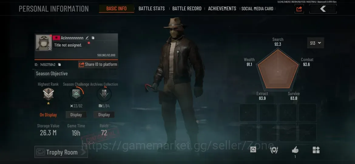 Arena Breakout Accounts High Value Mobile|LV 30|SV 26,3M|CV 20,2M|TTM AKM,Sun T951,CE MP5,Abomi Vector9,ER MP5K,Speed SQB 1