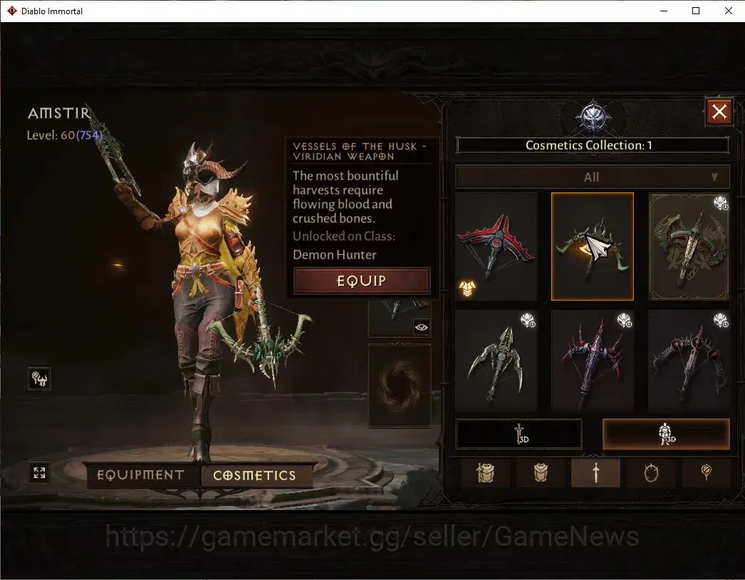 Diablo Immortal Accounts EU - Sescheron|CS ON|Lv60(754)|Demon Hunter|CR 39K image 10