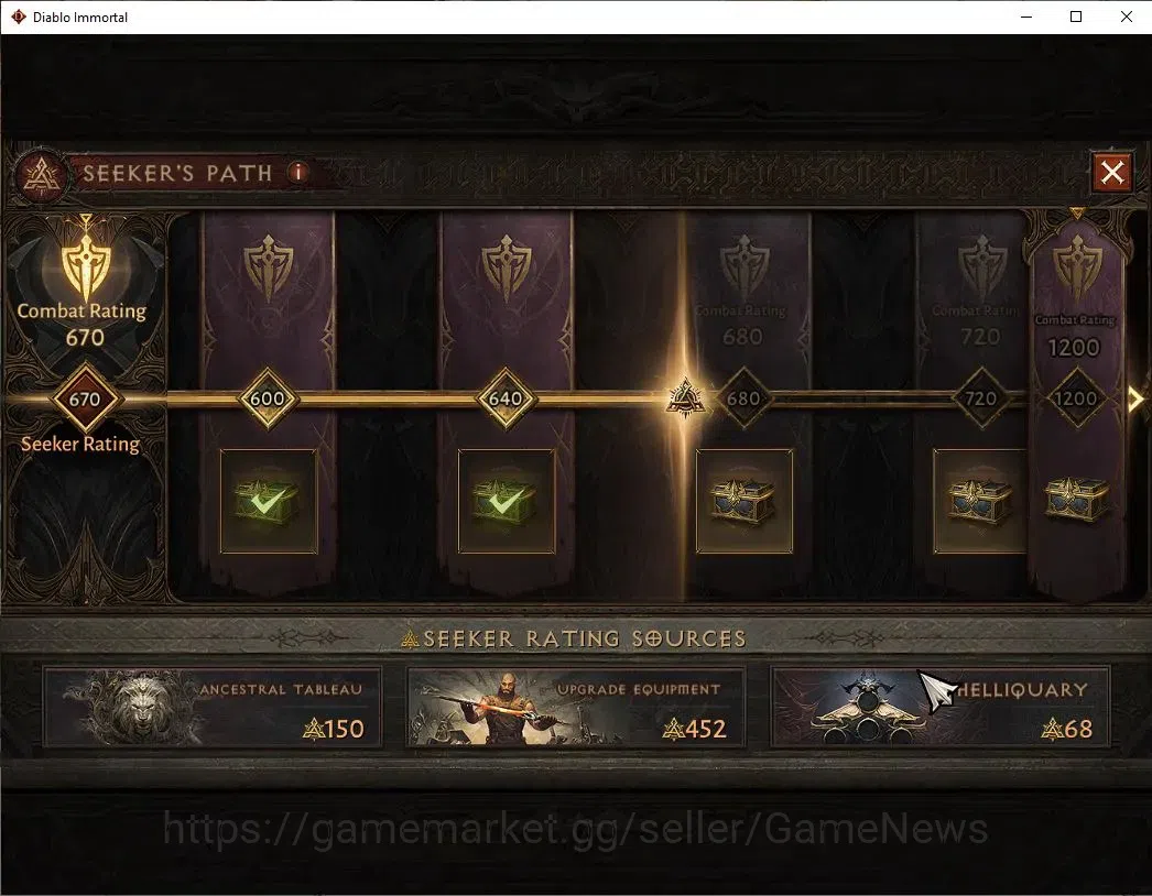 Diablo Immortal Accounts EU - Sescheron|CS ON|Lv60(754)|Demon Hunter|CR 39K image 12