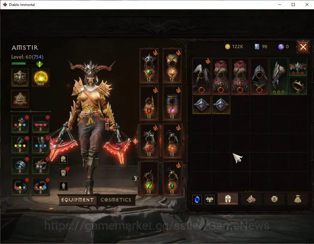 Diablo Immortal Accounts EU - Sescheron|CS ON|Lv60(754)|Demon Hunter|CR 39K image 5