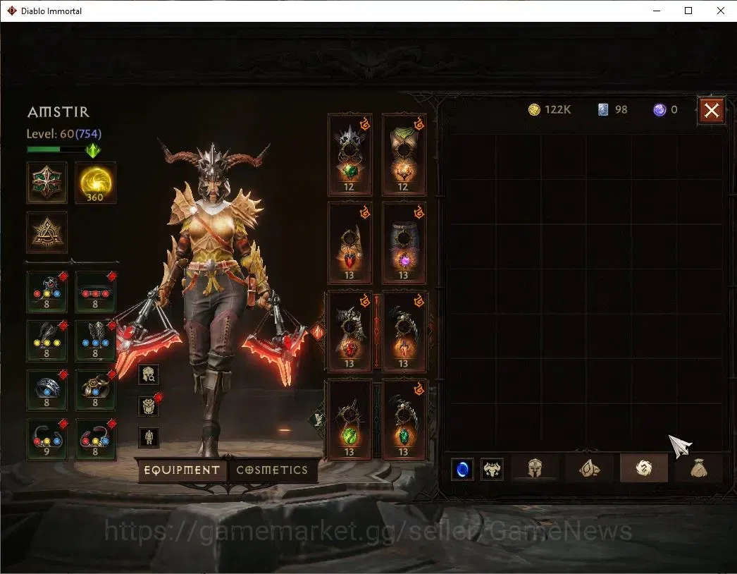 Diablo Immortal Accounts EU - Sescheron|CS ON|Lv60(754)|Demon Hunter|CR 39K image 7