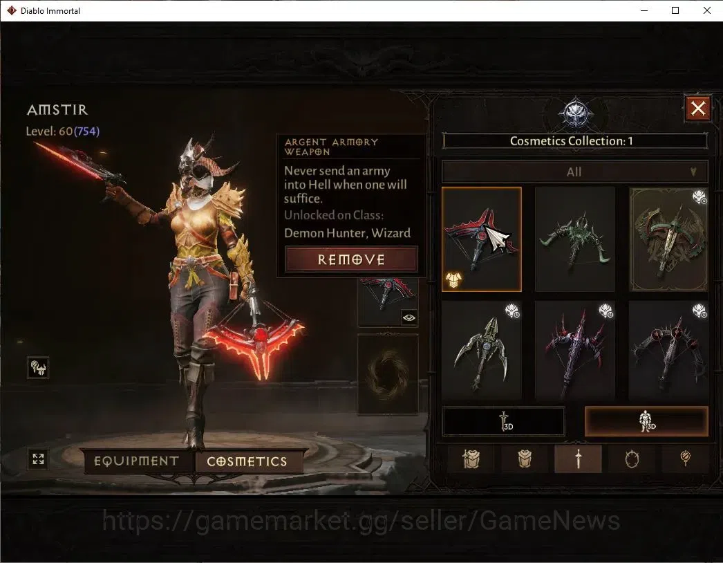Diablo Immortal Accounts EU - Sescheron|CS ON|Lv60(754)|Demon Hunter|CR 39K image 9