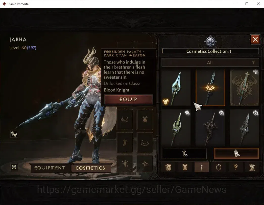 Diablo Immortal Accounts High-End OCE - Azmodan|CS ON|Lv60(597)|Blood knight|35K CR|Reso 330|Paragon Vanquisher|Inferno II|2 10