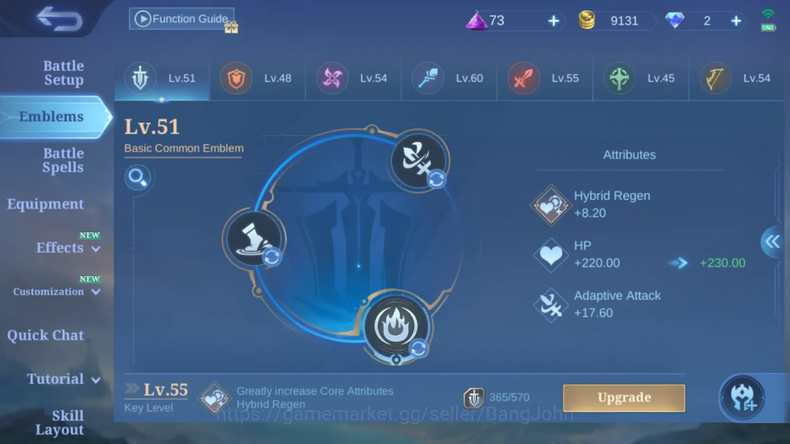 Mobile Legends: Bang Bang Accounts Others Hero 75 | Skin 139 | Collector Pharsa | Prime Yu Zhong | Luckybox Kimmy | KOF 10