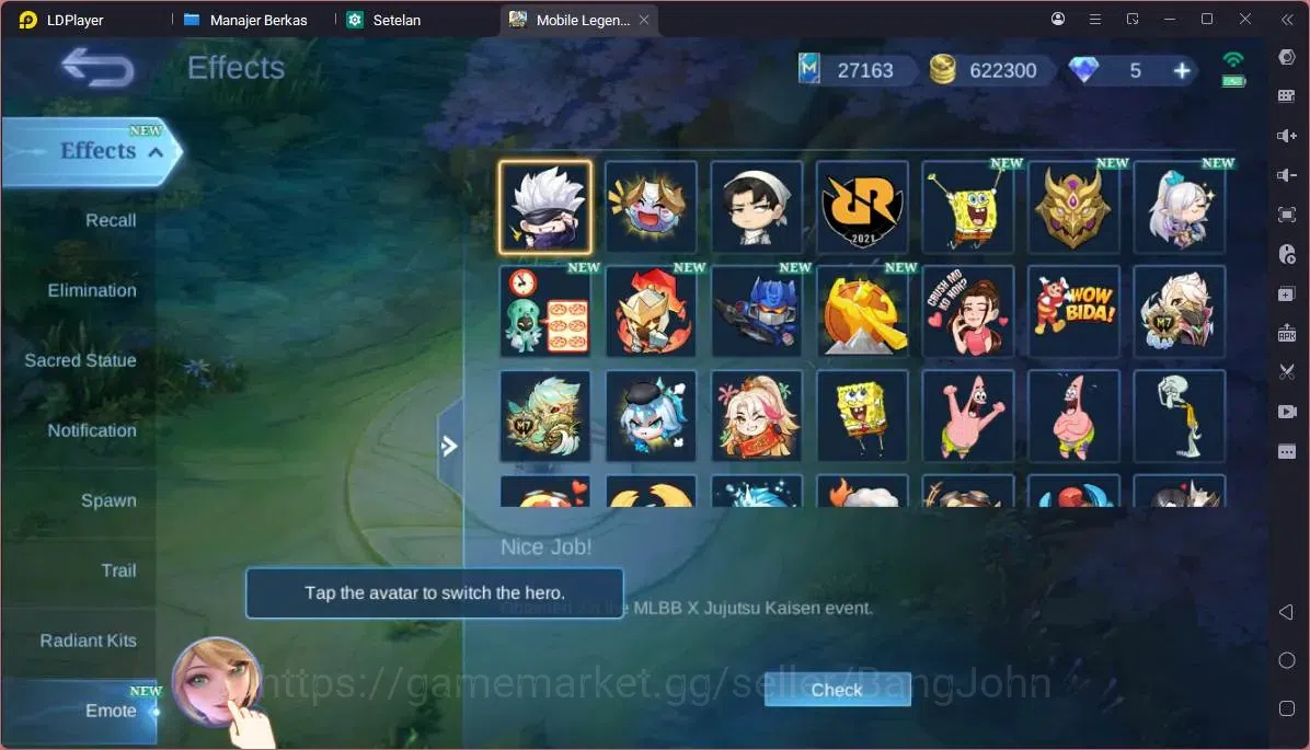 Mobile Legends: Bang Bang Accounts GLOBAL 132 Hero Skin 283|Granger Prime|KOF Karina| image 12