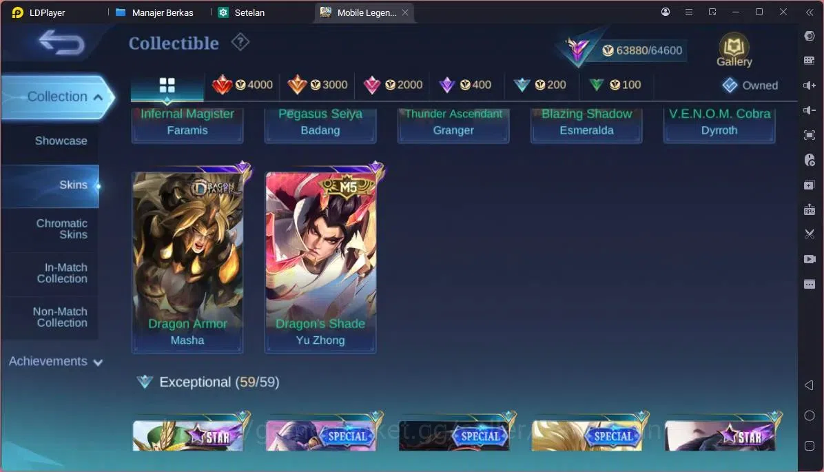 Mobile Legends: Bang Bang Accounts GLOBAL 132 Hero Skin 283|Granger Prime|KOF Karina| image 2