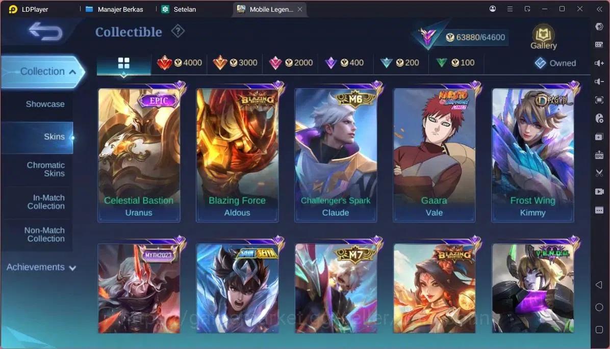 Mobile Legends: Bang Bang Accounts GLOBAL 132 Hero Skin 283|Granger Prime|KOF Karina| image 4