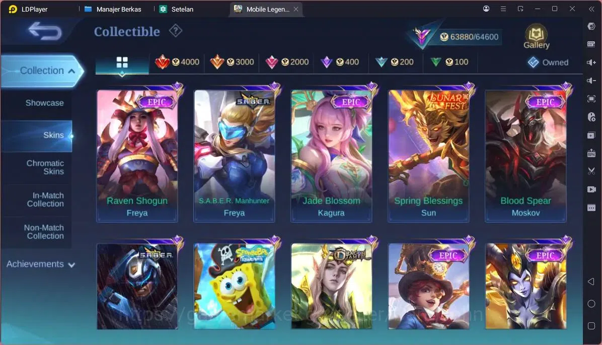 Mobile Legends: Bang Bang Accounts GLOBAL 132 Hero Skin 283|Granger Prime|KOF Karina| image 7