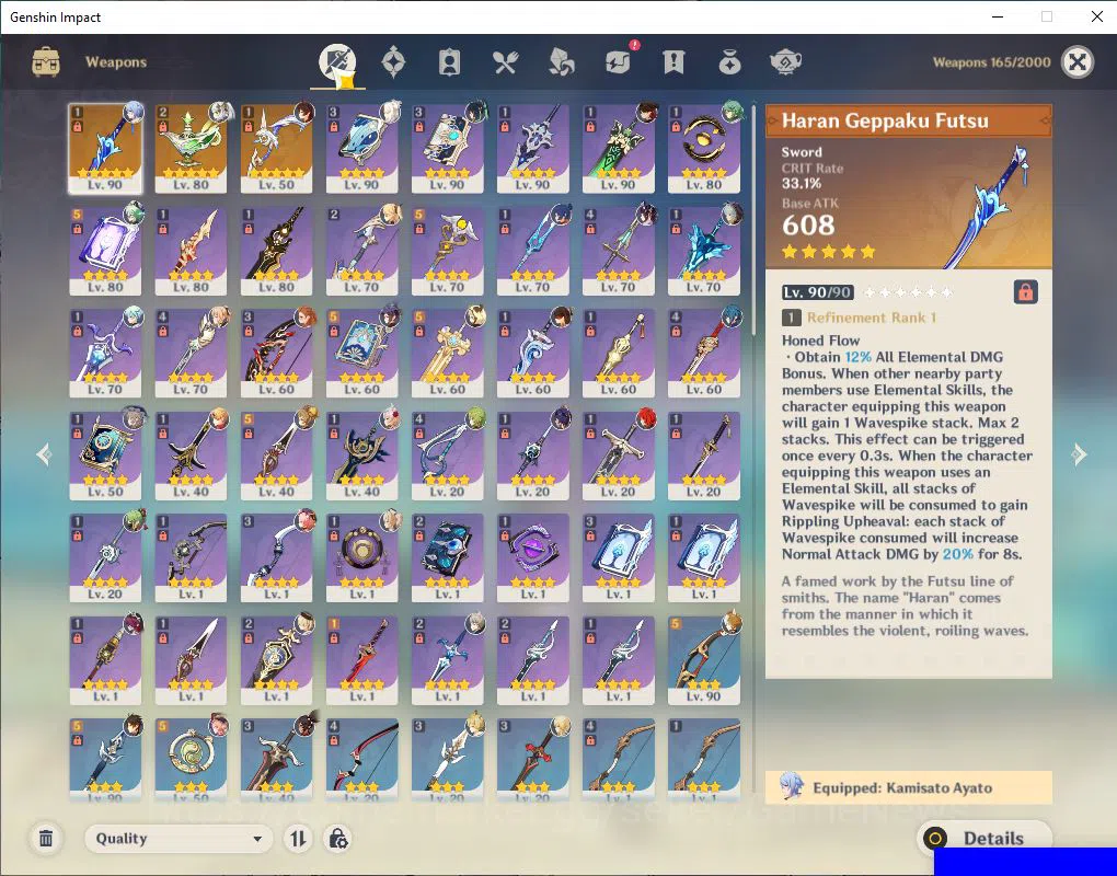 Genshin Impact Accounts Mid Game ASIA|AR 56|5 limited +3(*5Weapon)| {Ayato,Nahida+Sign},Zhongli,Xianyun,Baizhu |MC 4