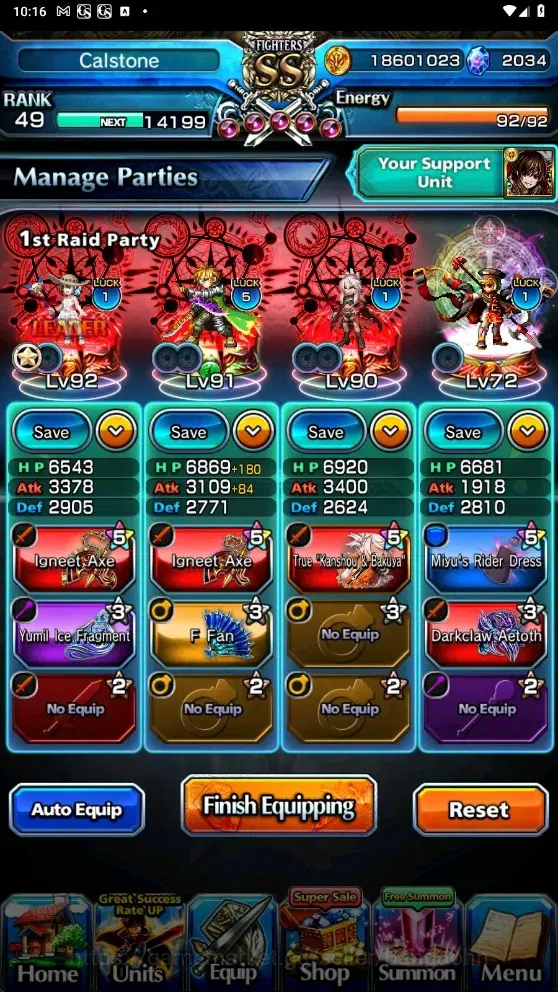 Grand Summoners Accounts Global | Rank 49 | 2.034 Crystal | 5 Ascend|Chloe image 4