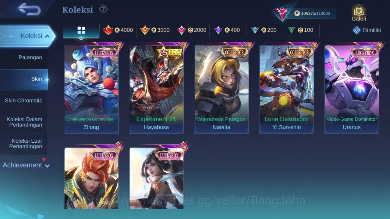 Mobile Legends: Bang Bang Accounts Global|Hero 131|Skin 384|Renowned|Legend Gusion|Co image 3