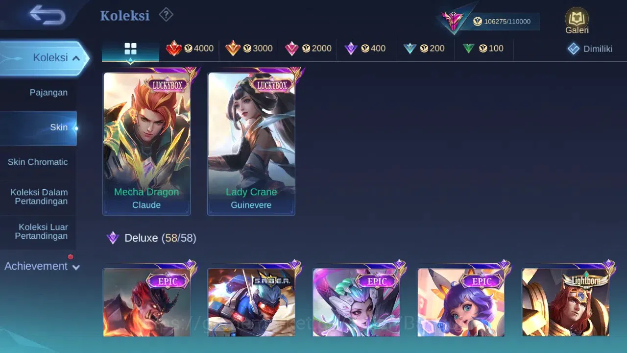 Mobile Legends: Bang Bang Accounts Global|Hero 131|Skin 384|Renowned|Legend Gusion|Co image 4
