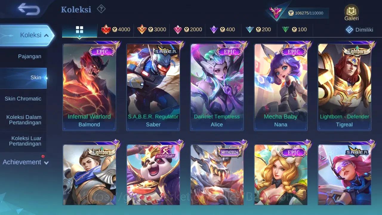 Mobile Legends: Bang Bang Accounts Global|Hero 131|Skin 384|Renowned|Legend Gusion|Co image 5