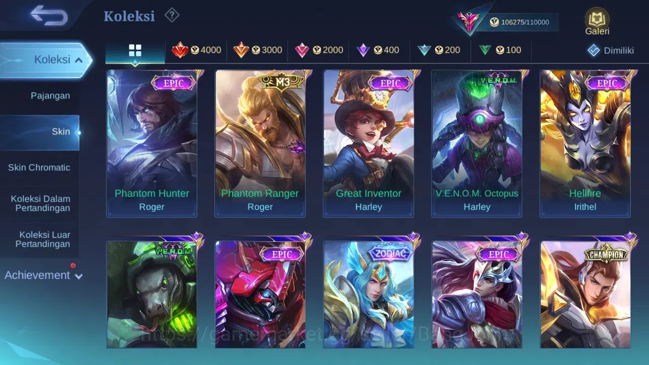 Mobile Legends: Bang Bang Accounts Global|Hero 131|Skin 384|Renowned|Legend Gusion|Co image 7