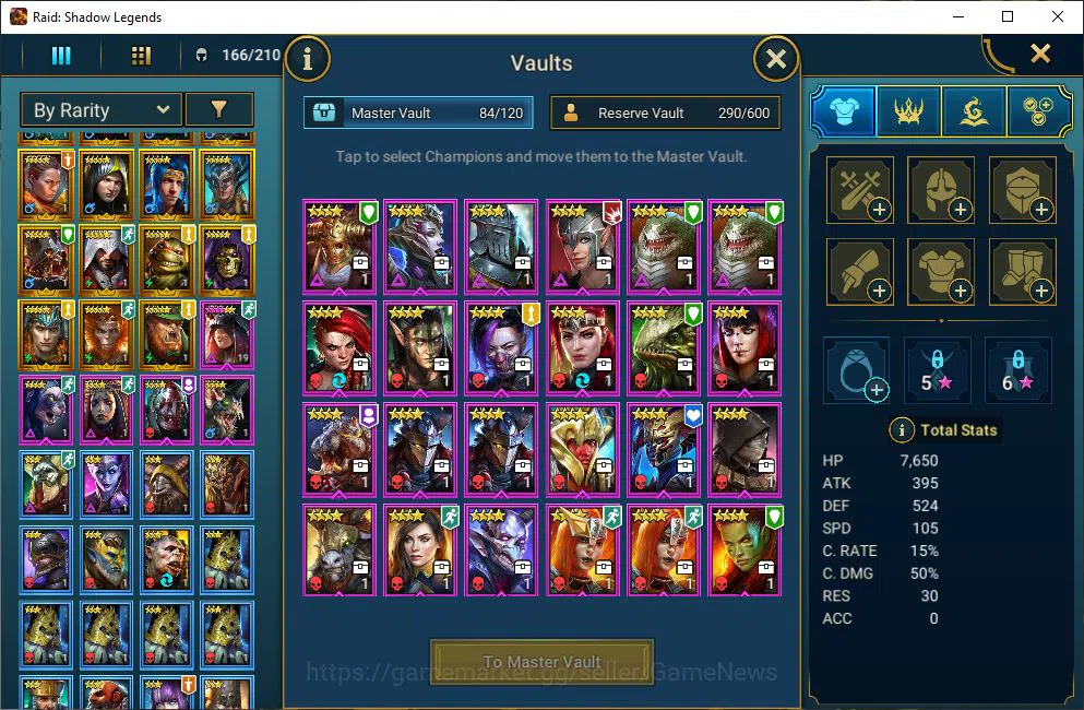 Raid: Shadow Legends Accounts Mid-Game Lv14 858K Power|1 Mythical (Galathir)|22 Legendary 5