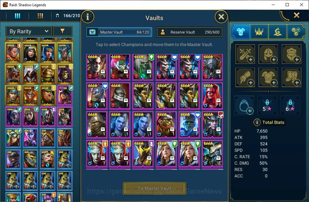 Raid: Shadow Legends Accounts Mid-Game Lv14 858K Power|1 Mythical (Galathir)|22 Legendary 6