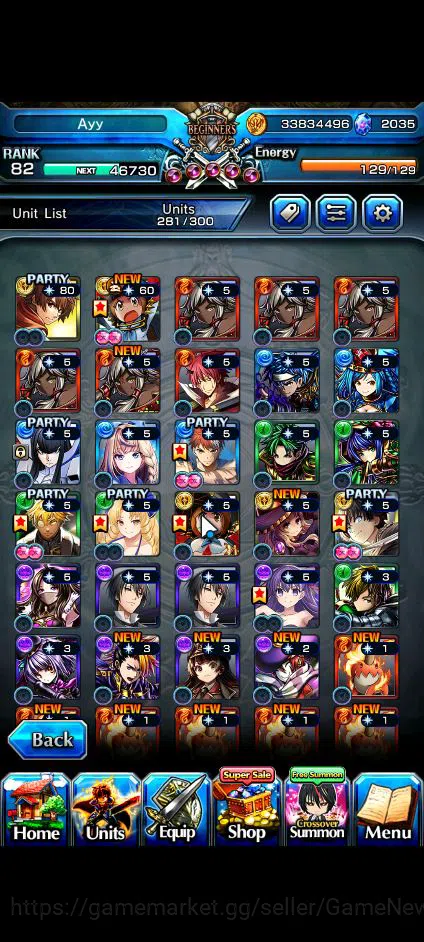Grand Summoners Accounts Global|Rank 82|2035 CC|11 Ascend+2 TW|[Emiya,Islii image 11