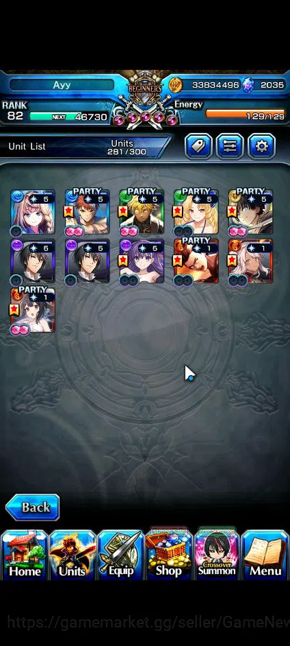 Grand Summoners Accounts Global|Rank 82|2035 CC|11 Ascend+2 TW|[Emiya,Islii image 12