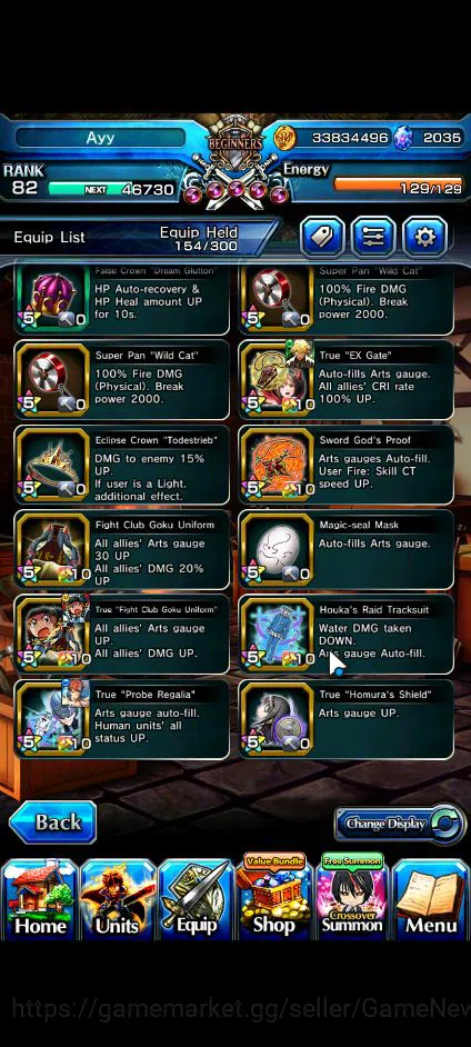 Grand Summoners Accounts Global|Rank 82|2035 CC|11 Ascend+2 TW|[Emiya,Islii image 2