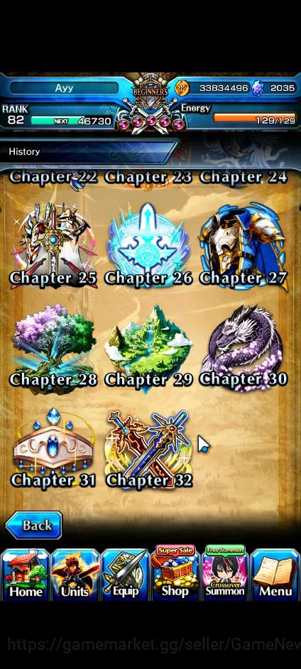 Grand Summoners Accounts Global|Rank 82|2035 CC|11 Ascend+2 TW|[Emiya,Islii image 7