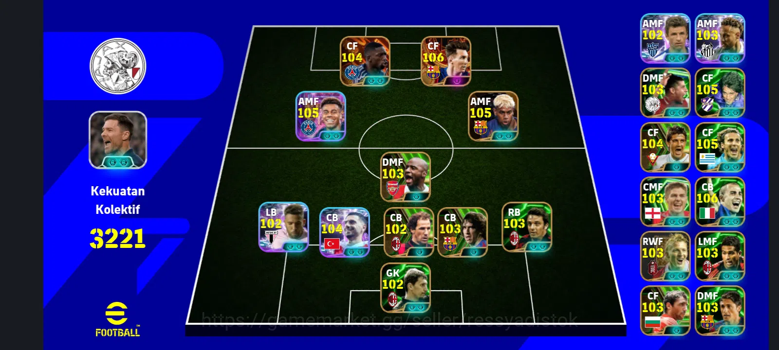 eFootball Accounts Legends & Iconic Players EFOOTBALL 2026 | BIGTIME O DEMBELE,BIGTIME MESSI 2023,BIGTIME L YAMAL,D DOUE,C 1