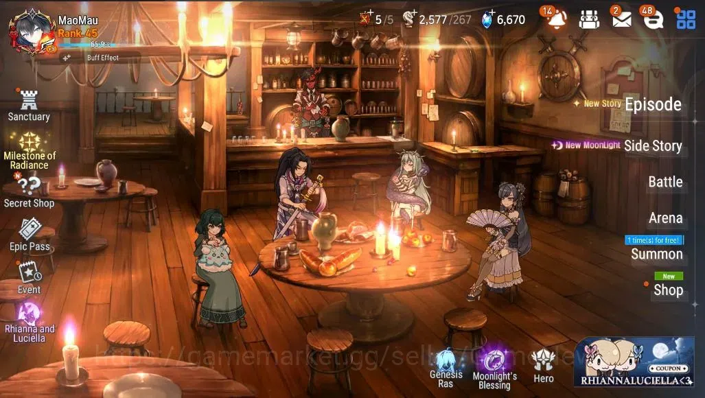 Epic Seven Accounts ASIA Unverif|New Era|4 ML (Notos,NM Luna,LCermia,A image 1