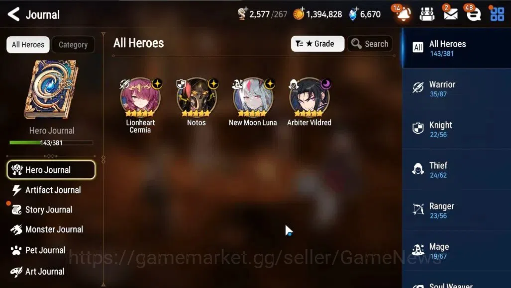 Epic Seven Accounts ASIA Unverif|New Era|4 ML (Notos,NM Luna,LCermia,A image 3