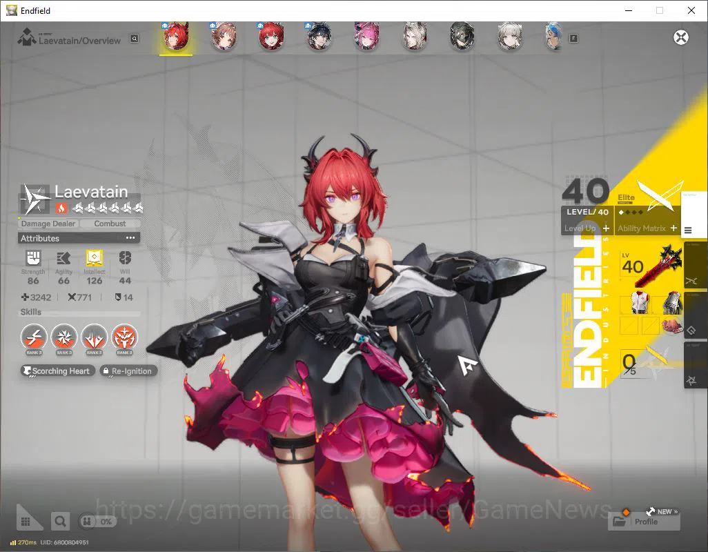 Arknights: Endfield Accounts ASIA|Lv 52|SSR 5[2Limit]|Laevatain+sign,Ardelia+si image 2