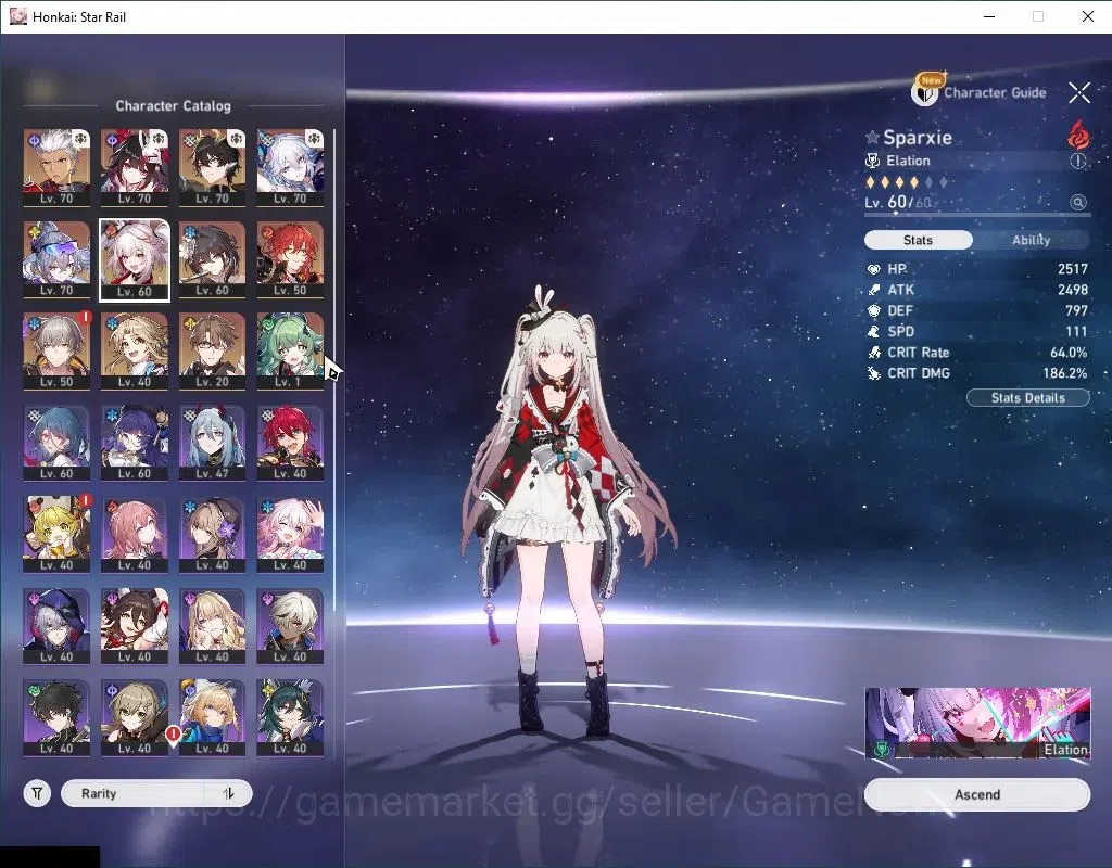 Honkai Star Rail Accounts Asia|TL 60|Premium Elation|8 Limited|[Sparxie,Yao  image 3
