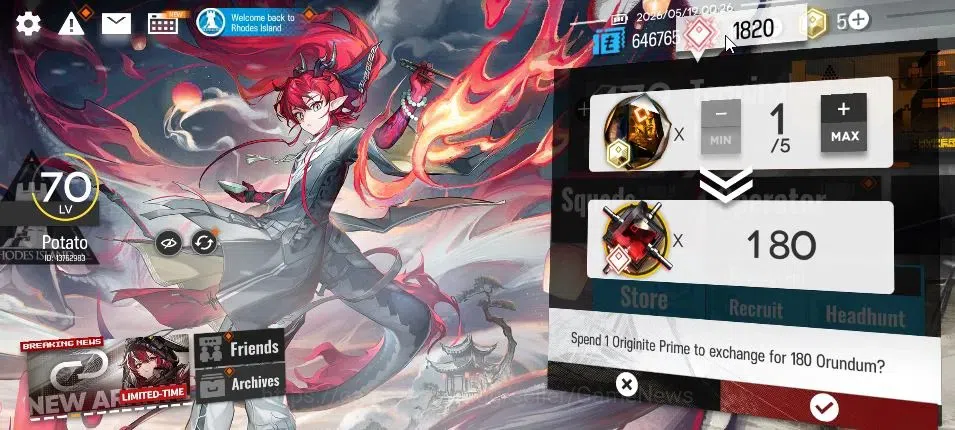Arknights Accounts Lv 70|208 Op+10 Outfit|9 Limited|Wisadel P1,W,Virt image 2