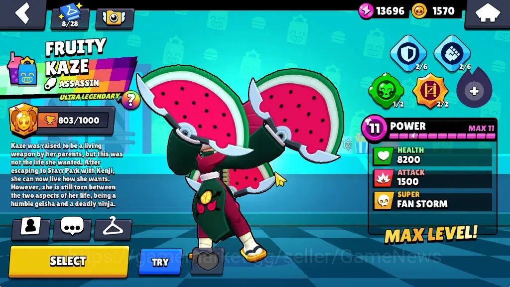 Brawl Stars Accounts 23608 Trophy|71Brawlers 15Max|UL Kaze|13k PP,4k Bl image 11