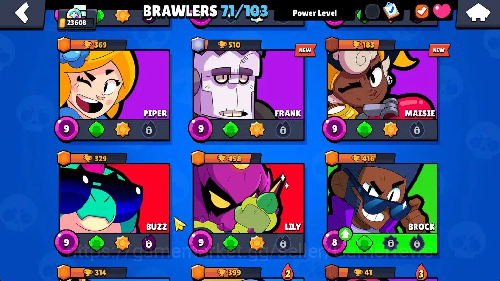Brawl Stars Accounts 23608 Trophy|71Brawlers 15Max|UL Kaze|13k PP,4k Bl image 12