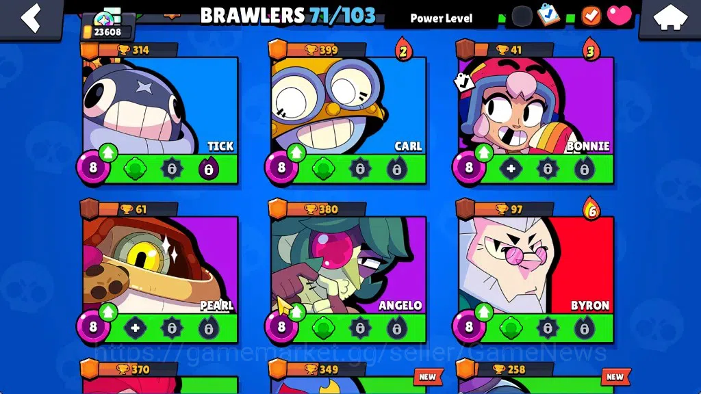 Brawl Stars Accounts 23608 Trophy|71Brawlers 15Max|UL Kaze|13k PP,4k Bl image 13