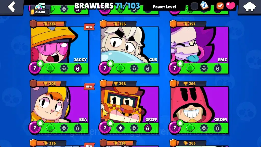 Brawl Stars Accounts 23608 Trophy|71Brawlers 15Max|UL Kaze|13k PP,4k Bl image 15
