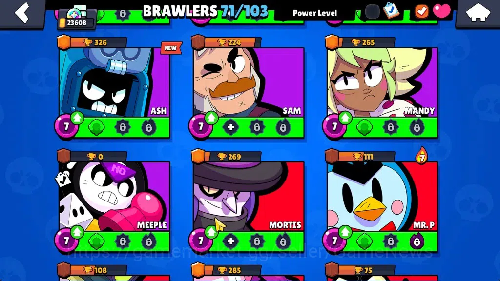 Brawl Stars Accounts 23608 Trophy|71Brawlers 15Max|UL Kaze|13k PP,4k Bl image 16