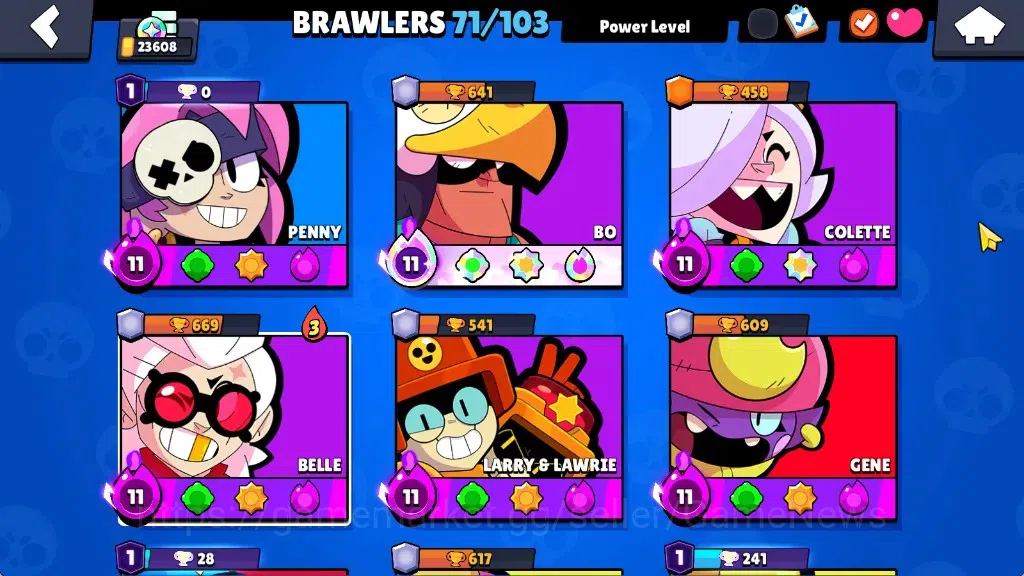 Brawl Stars Accounts 23608 Trophy|71Brawlers 15Max|UL Kaze|13k PP,4k Bl image 8