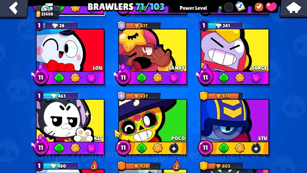 Brawl Stars Accounts 23608 Trophy|71Brawlers 15Max|UL Kaze|13k PP,4k Bl image 9
