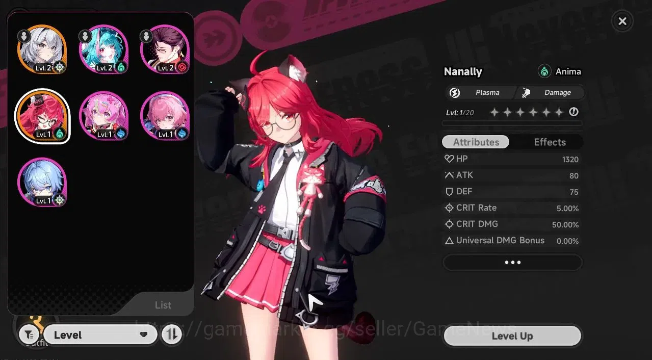 Neverness to Everness Accounts GLOBAL SEA|HL 3|1 SSR Nanally +1 S-Class Char Box|5 SR|Selector 40/50 Roll|Underbos 1