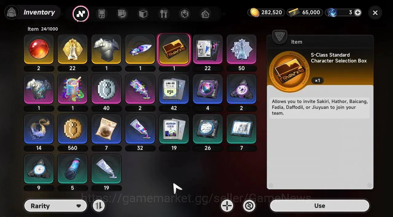 Neverness to Everness Accounts GLOBAL SEA|HL 3|1 SSR Nanally +1 S-Class Char Box|5 SR|Selector 40/50 Roll|Underbos 7