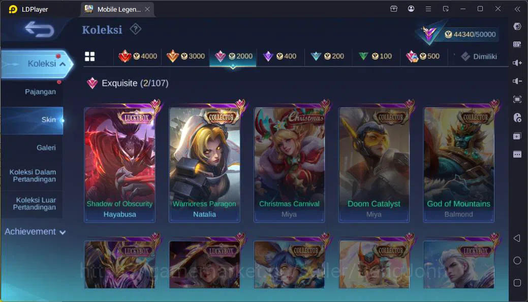 Mobile Legends: Bang Bang Accounts Hero 132|Skin 216|Luckybox Haya,CC Natalia,LB Fann image 17