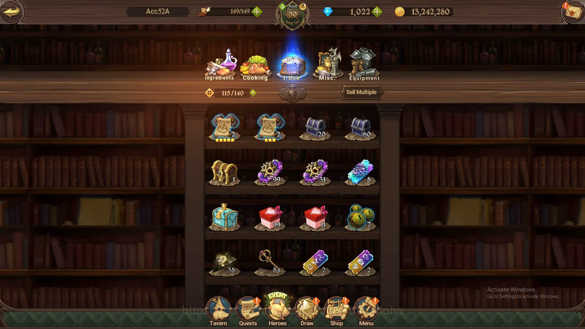 The Seven Deadly Sins: Grand Cross Accounts Others ASIA|DM 1.022|1M CC|UR Demon King Meliodas,etc|Take Mail|Check SS|7DS246B 5