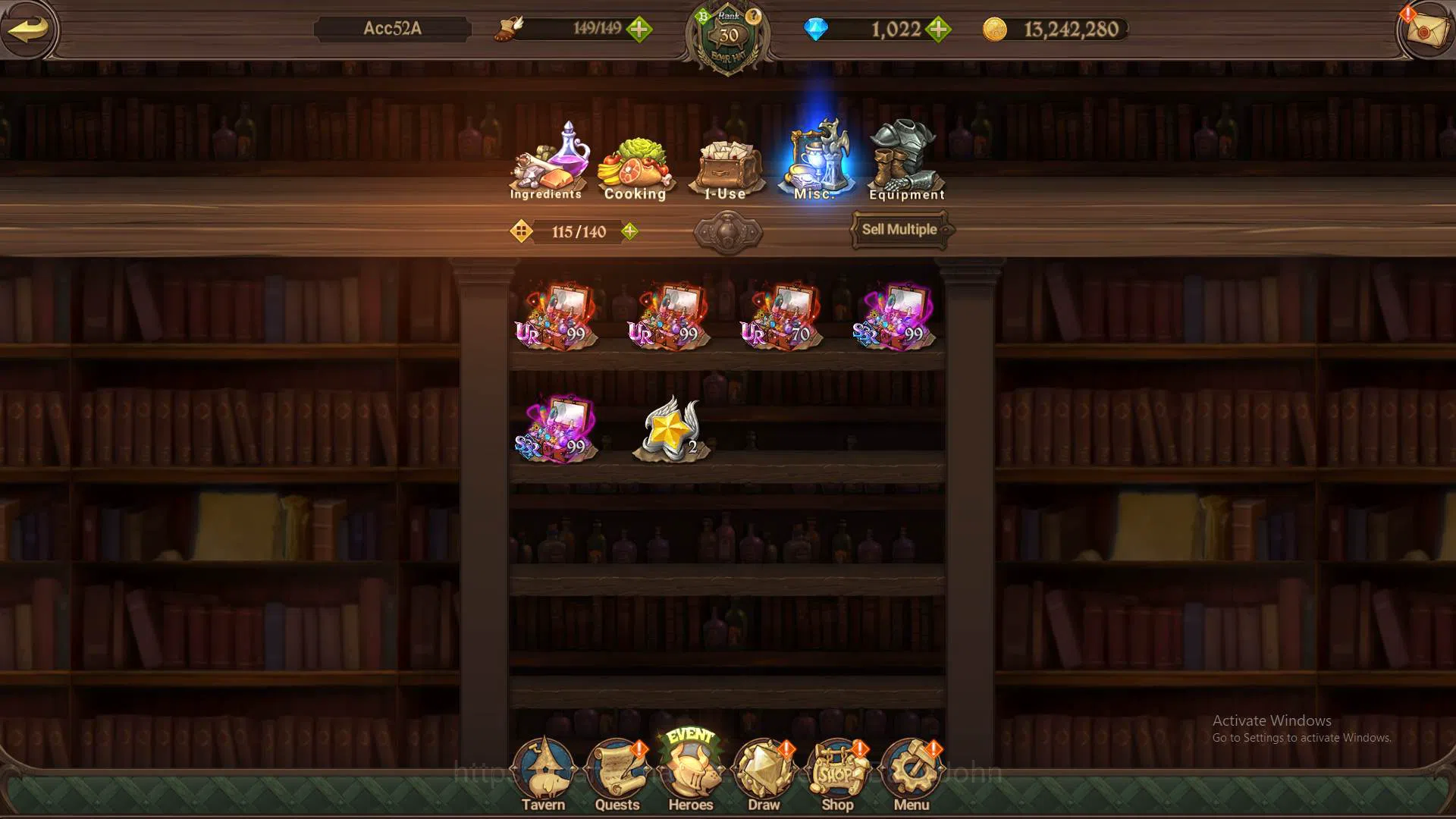 The Seven Deadly Sins: Grand Cross Accounts Others ASIA|DM 1.022|1M CC|UR Demon King Meliodas,etc|Take Mail|Check SS|7DS246B 6