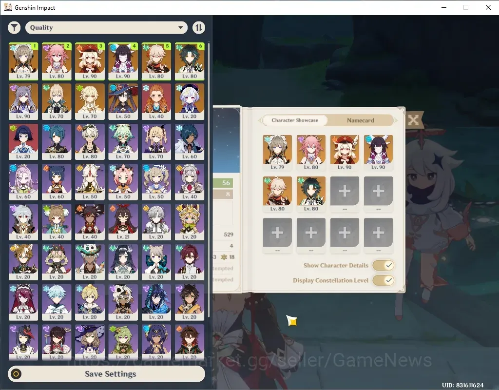 Genshin Impact Accounts Others ASIA|AR 56|6 Limited + 3 (*5 Weapon)|Sandrone,Yae Miko,Klee,Columbina,Kazuha,Xiao|1712 1