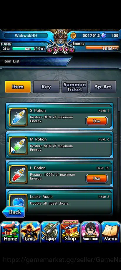 Grand Summoners Accounts Global|Rank 35|3 Ascend+2 TW| Diablo TW,RR Rimuru image 11