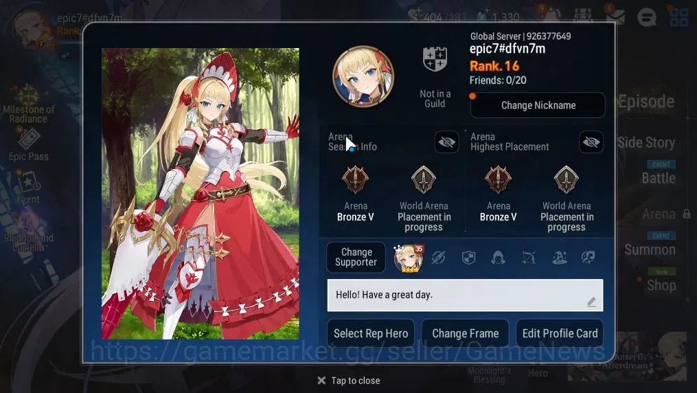 Epic Seven Accounts GLOBAL Unverif|New Era|2 ML(Rhiana N Luciel,MA Ken image 2