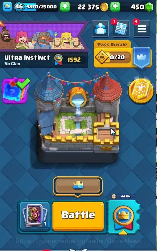 Clash Royale Accounts Lv 46|Trophy 4153|Lmt Skin|KTL 11|TotalCard 69|4 H image 1