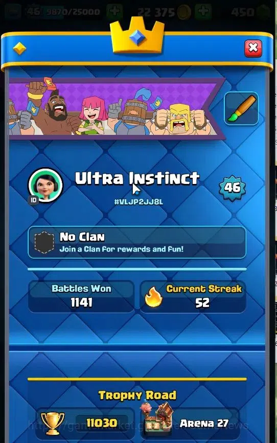 Clash Royale Accounts Lv 46|Trophy 4153|Lmt Skin|KTL 11|TotalCard 69|4 H image 2