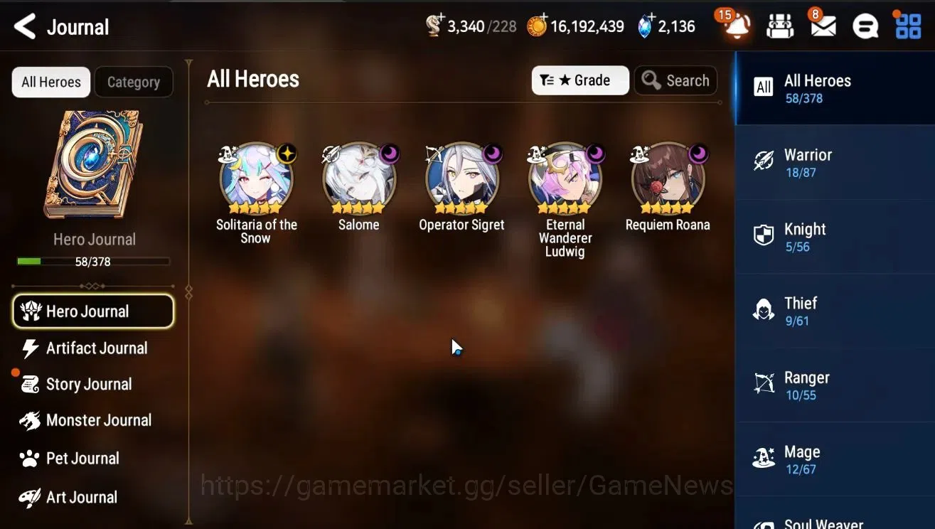 Epic Seven Accounts GLOBAL Unverif|New Era|5 ML(Salome,EW Ludwig,RRoan image 4