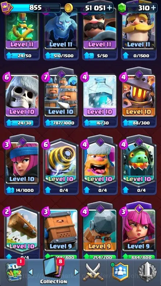 Clash Royale Accounts High-End Global | Trophy 5865 | KTL 12 | EVO 7 | Hero 1 |9 Legendary Card | 51k Gold | 310+ Gems 12