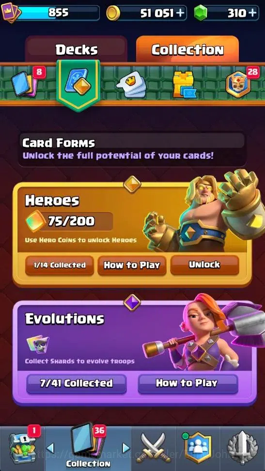 Clash Royale Accounts High-End Global | Trophy 5865 | KTL 12 | EVO 7 | Hero 1 |9 Legendary Card | 51k Gold | 310+ Gems 5